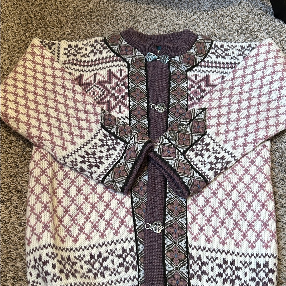 Vintage Dale of Norway Wool Cardigan Sweater size M - Picture 9 of 9